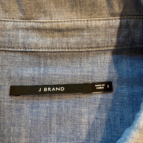 J Brand Exist Wylie Small 2Tone Blue Denim Button Shirt New D21 - Picture 5 of 10